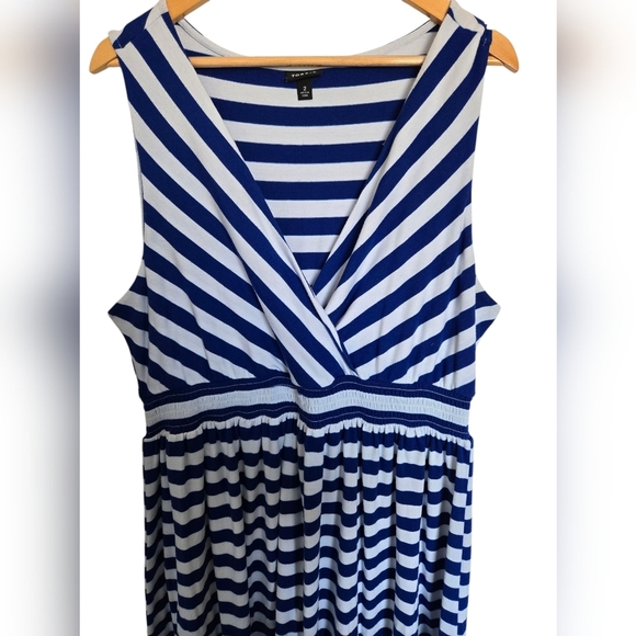 Torrid Blue/white Striped Maxi Dress Size 2 - Picture 2 of 4